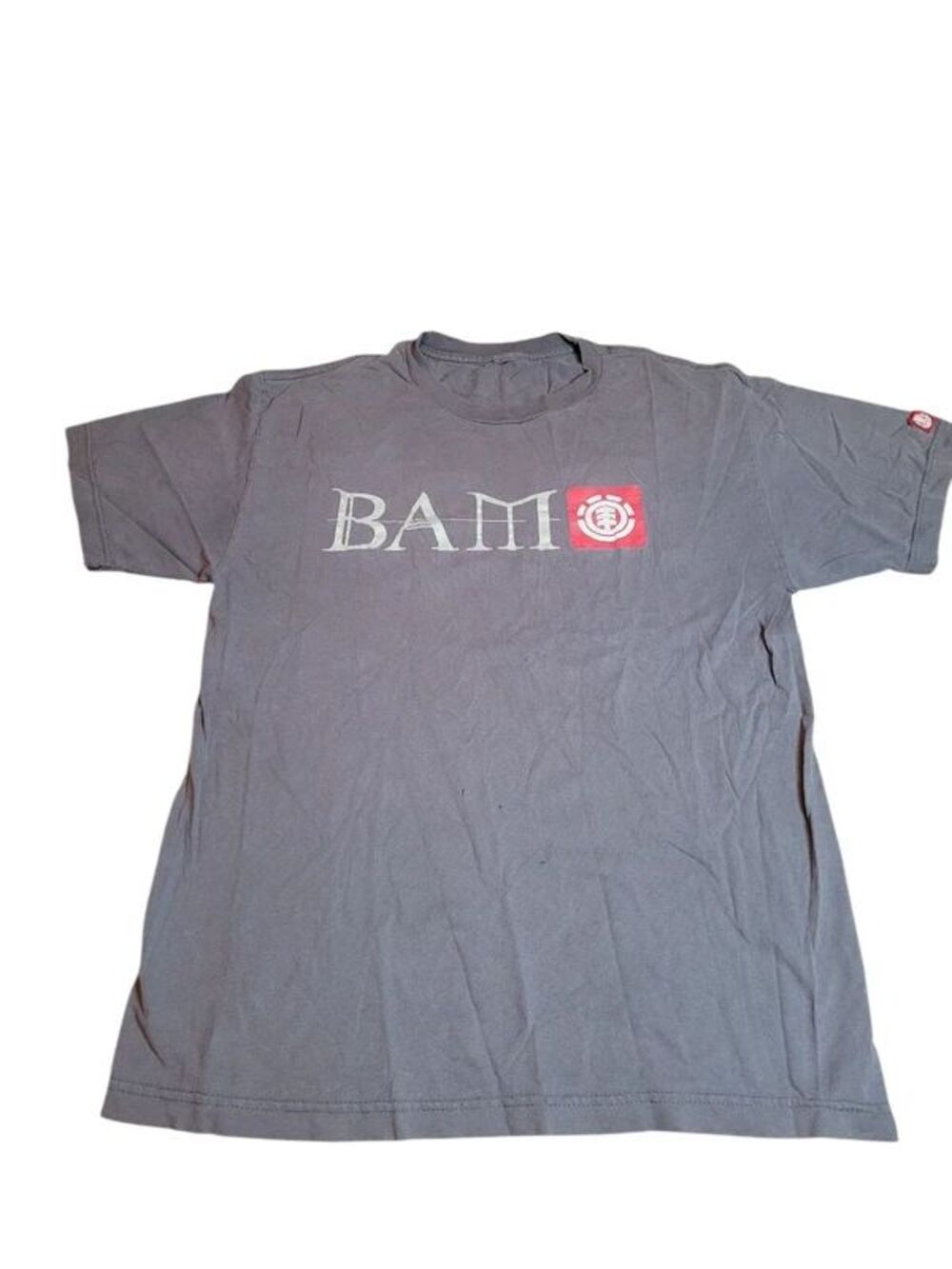 Vintage Element Bam Margera Heartogram Light Gray Med. No Tag w/ Holes & Fading